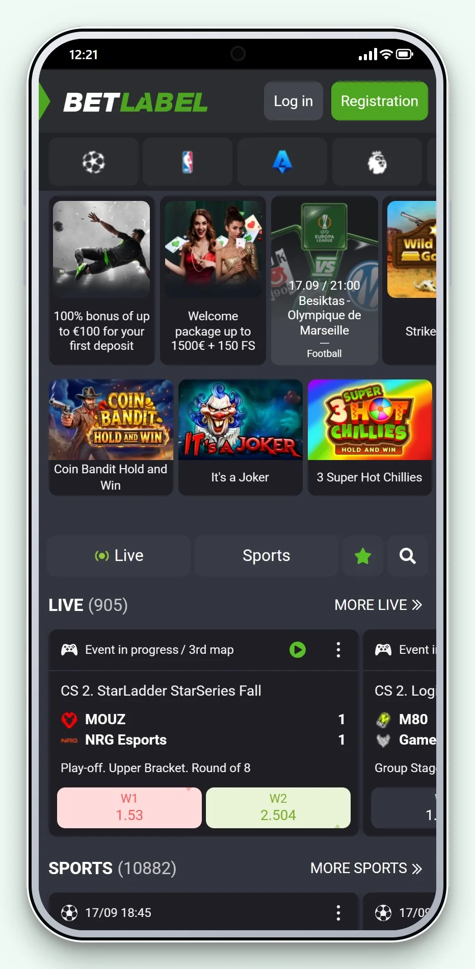 astropay casinos australia: BetLabel on a phone