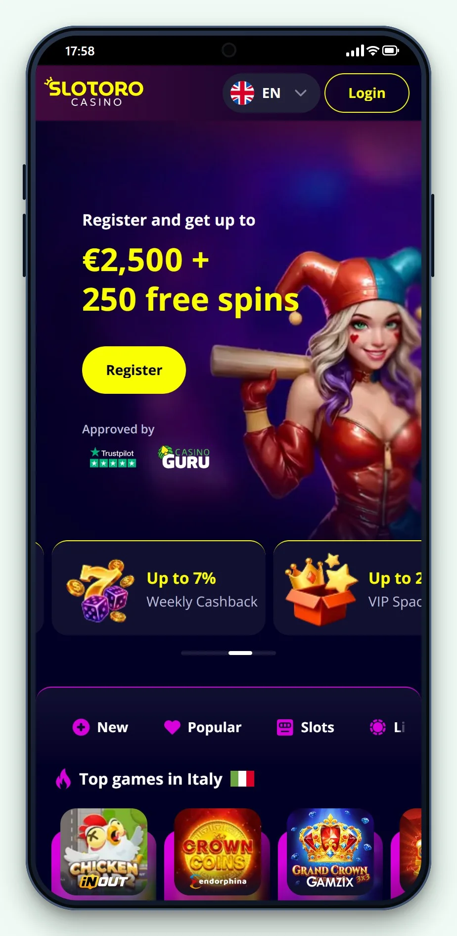 astropay casino: Slotoro mobiiliversio, aula