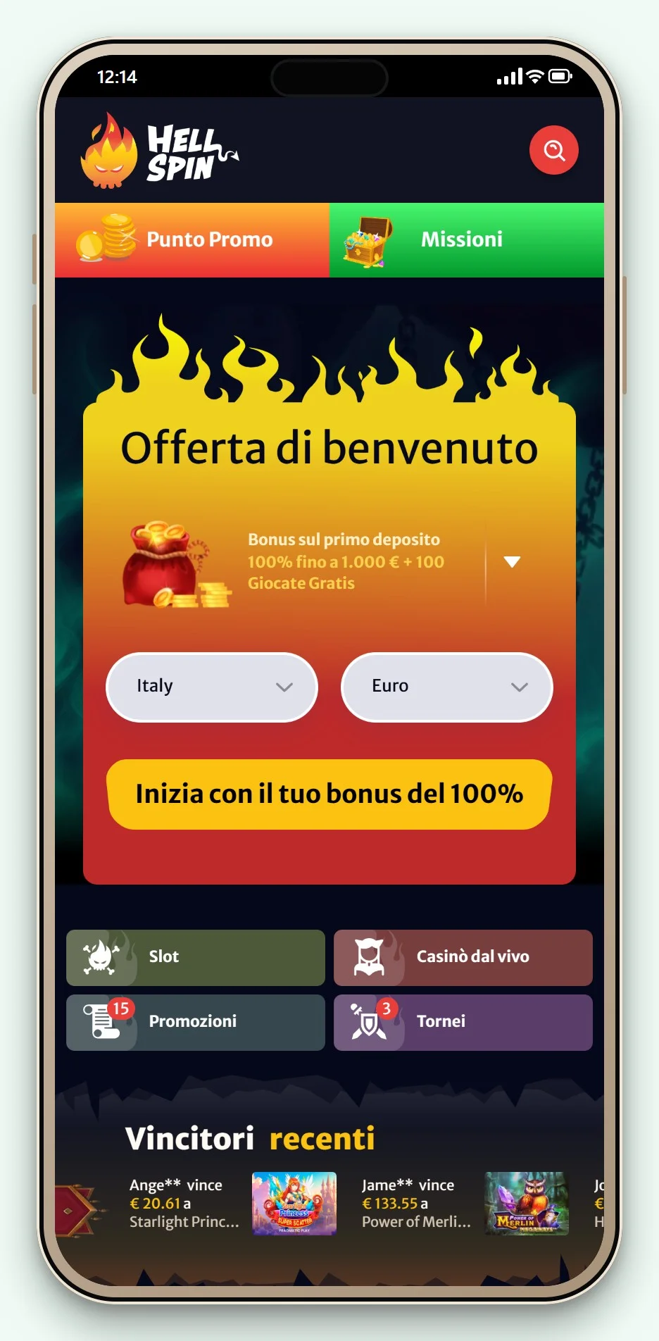 casino astropay: HellSpin versione mobile, la lobby